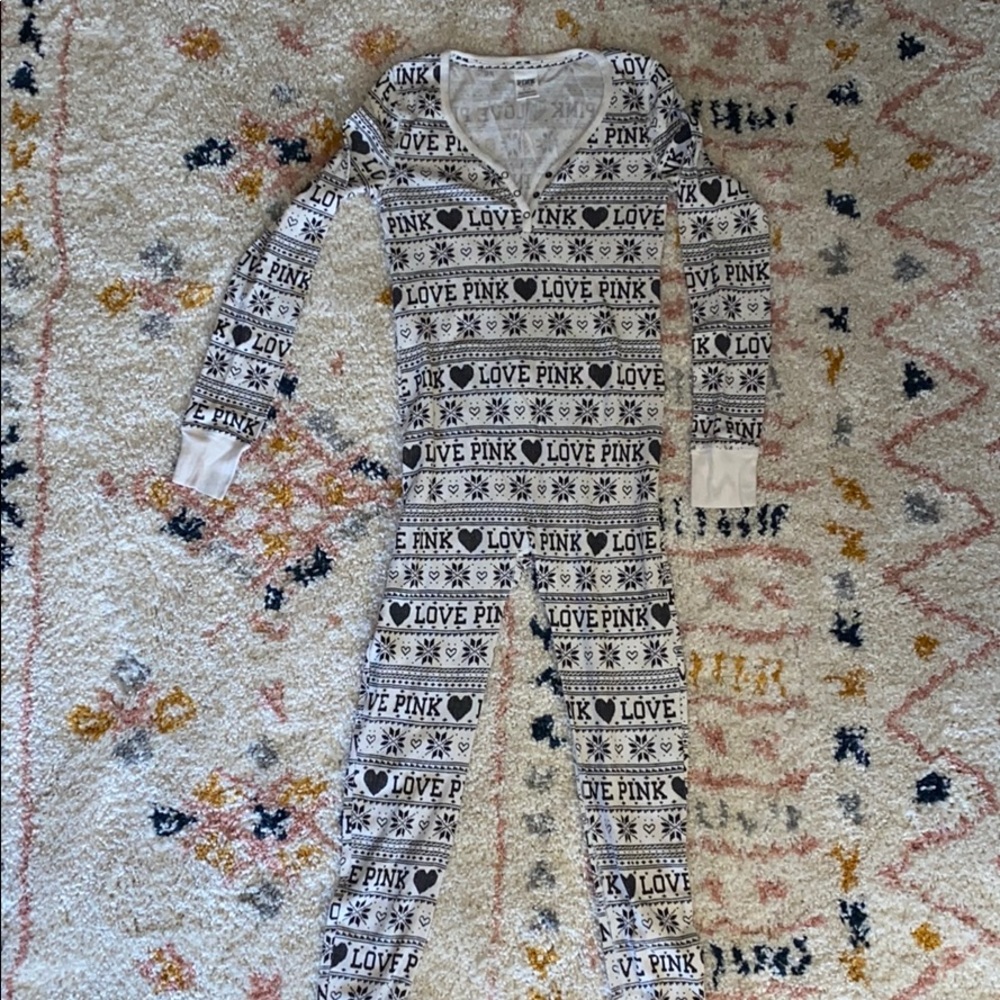 VS Pink button backed onesie pajama